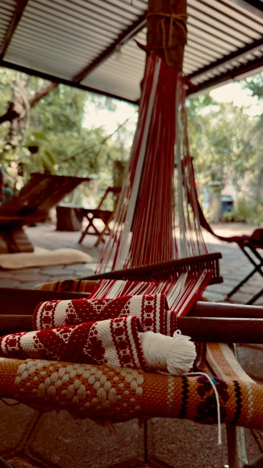 Tour privado en Oaxaca - Telar de cintura con textil en proceso